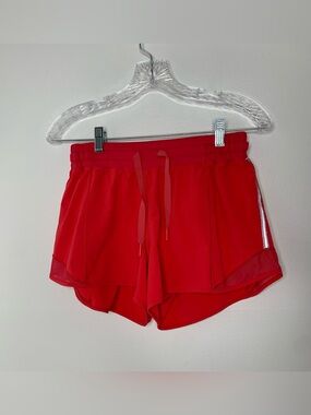 lululemon athletica pinkish red hotty hot short 8 tall